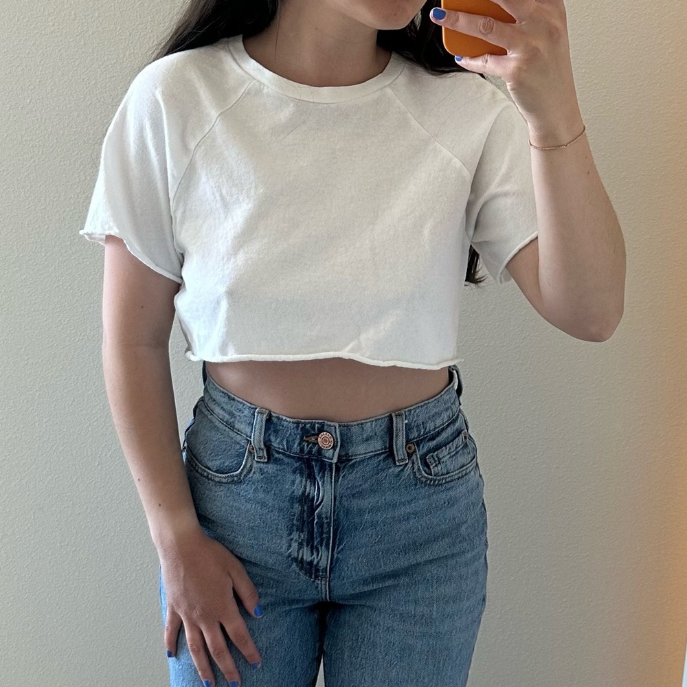 Topshop White Casual Tee